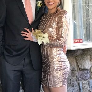 Xenia Boutique rose gold sequin dress
